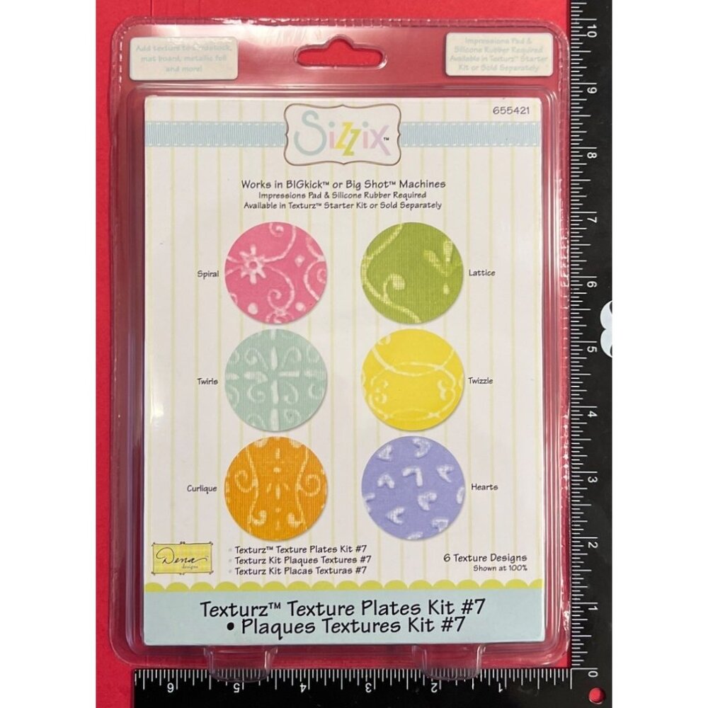 Sizzix Texturz Texture Plates Kit #7 for Embossing & Texturing 655421